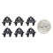 Medium Black Plated Brass Kissing Love Bird Charms - Set of Six BB-C199